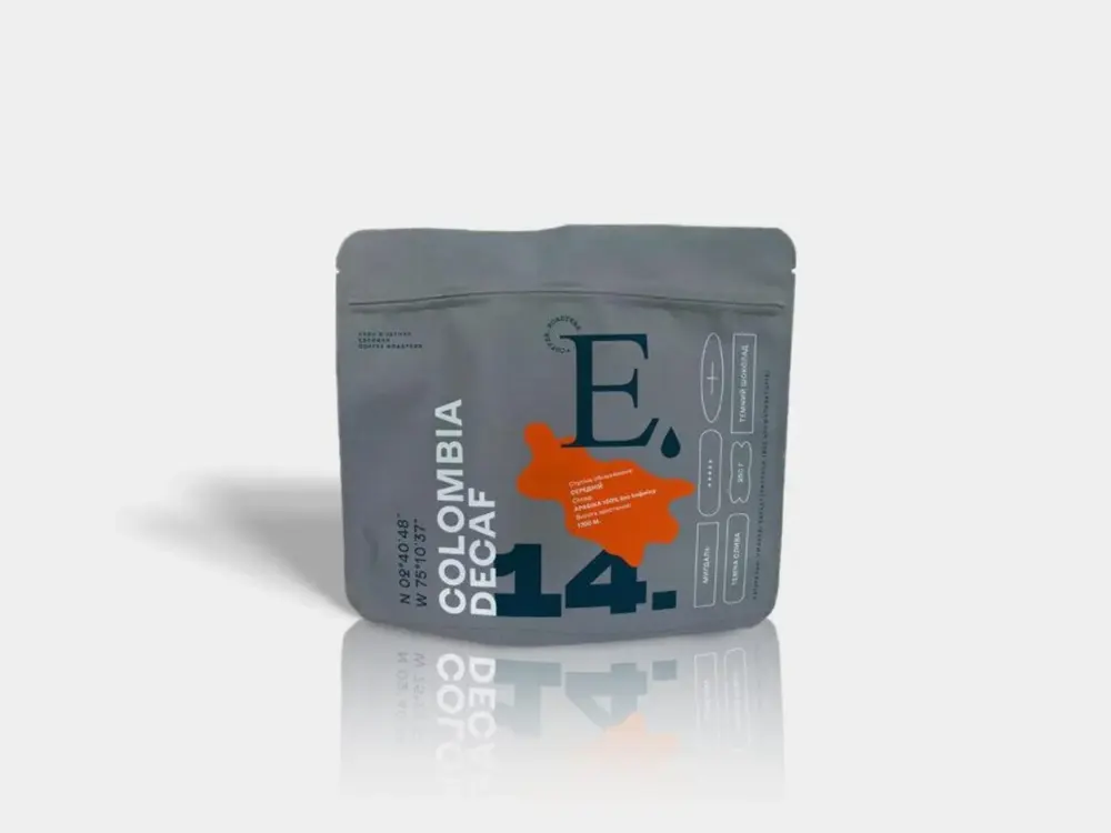 Упаковка кави в зернах без кофеїну Escobar Colombia Decaf 250 г