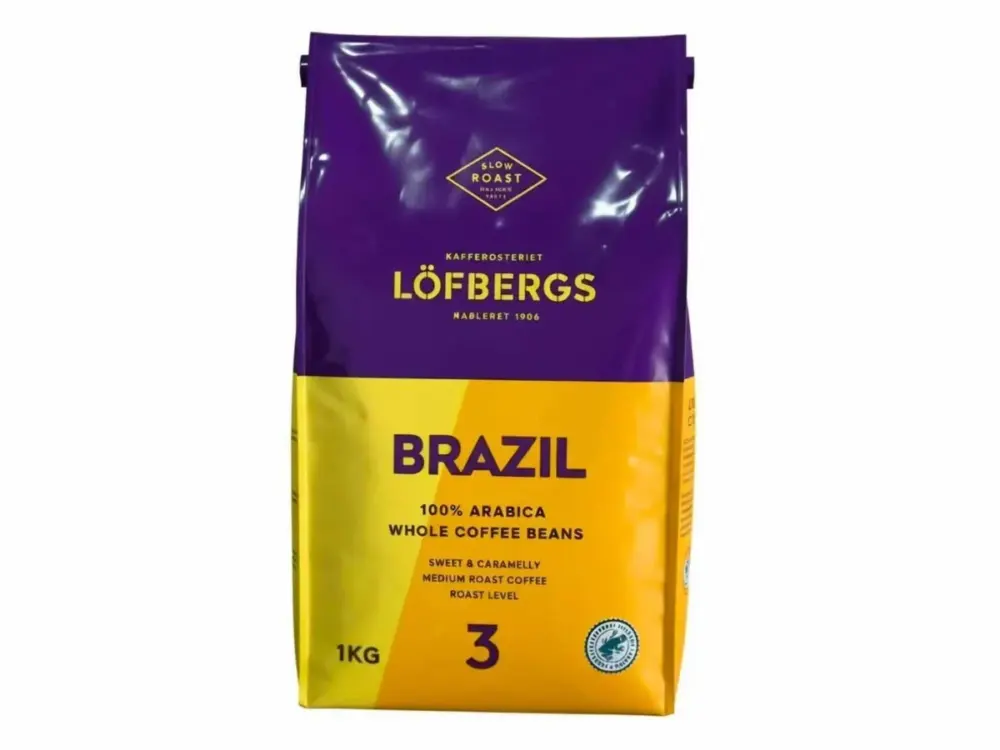 Упаковка кави в зернах Löfbergs Brazil 1 кг